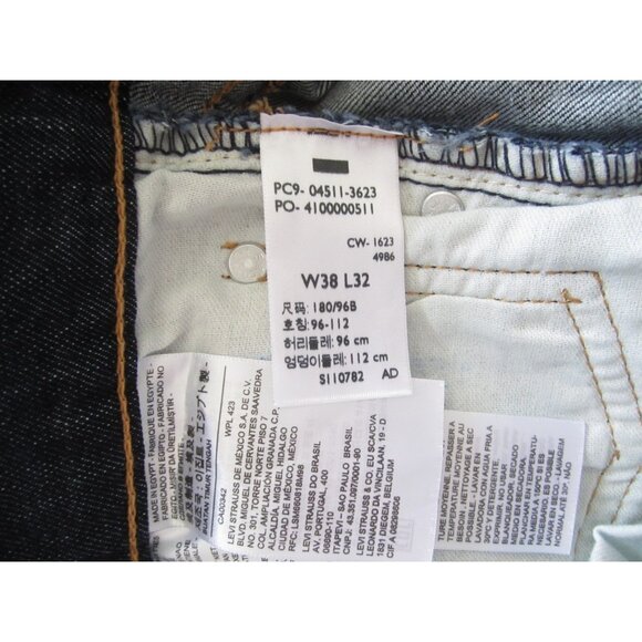 New Men Levis Slim Stretch Denim Jeans Sz 38 x 32 (MP349) - Picture 6 of 7